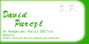 david purczl business card